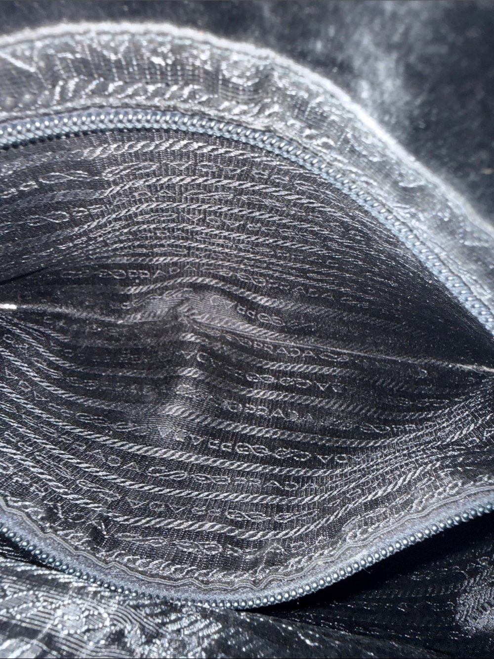Prada Black Nylon Shopper Tote with Triangle Logo Plaque - Picture 12 of 13